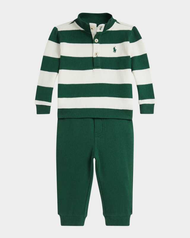 Boy's Estate Rib Top & Pants Set, Size 3M-